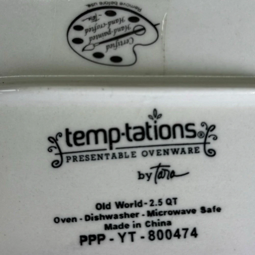 Temptations Old World Orange Acorn & Leaves 2.5qt W/ Handled Metal Carrying Rack